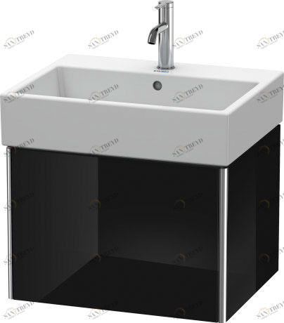 XS409304040 Тумбочка подвесная XSquare #XS4093 584 x 460 мм Черный глянцевый лак Duravit