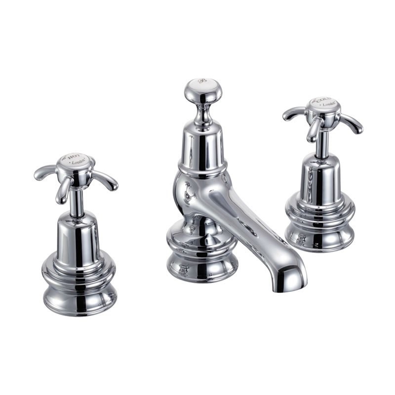 Смеситель для раковины на 3 отверстия Regent, с донным клапаном [ANR12] Regent Burlington T14-QT, T4B, T4B, T4B, T2 - Вид №1