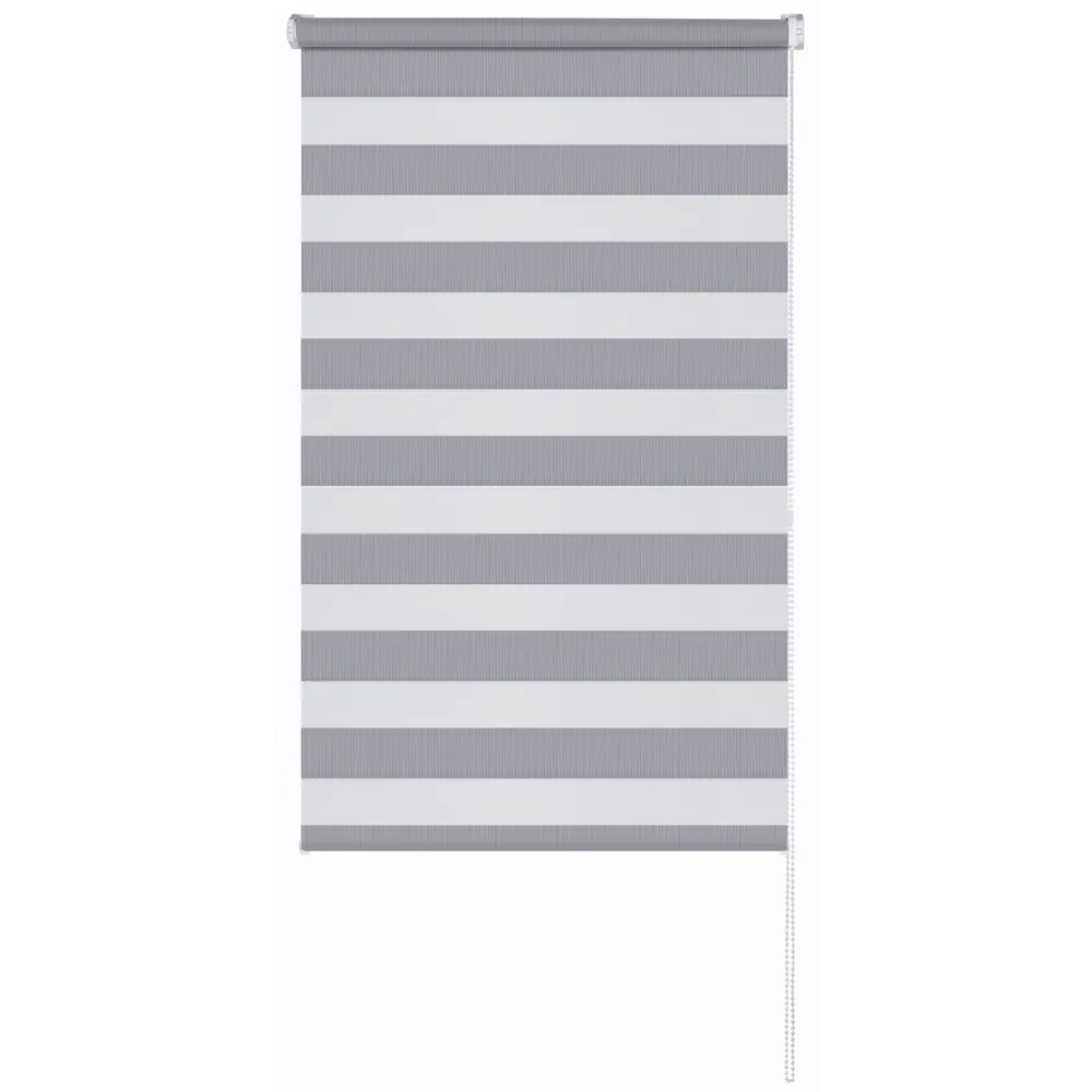 Рулонная штора день-ночь MIAMOZA Петер 140x175 см серая 89411395 STLM-1563318