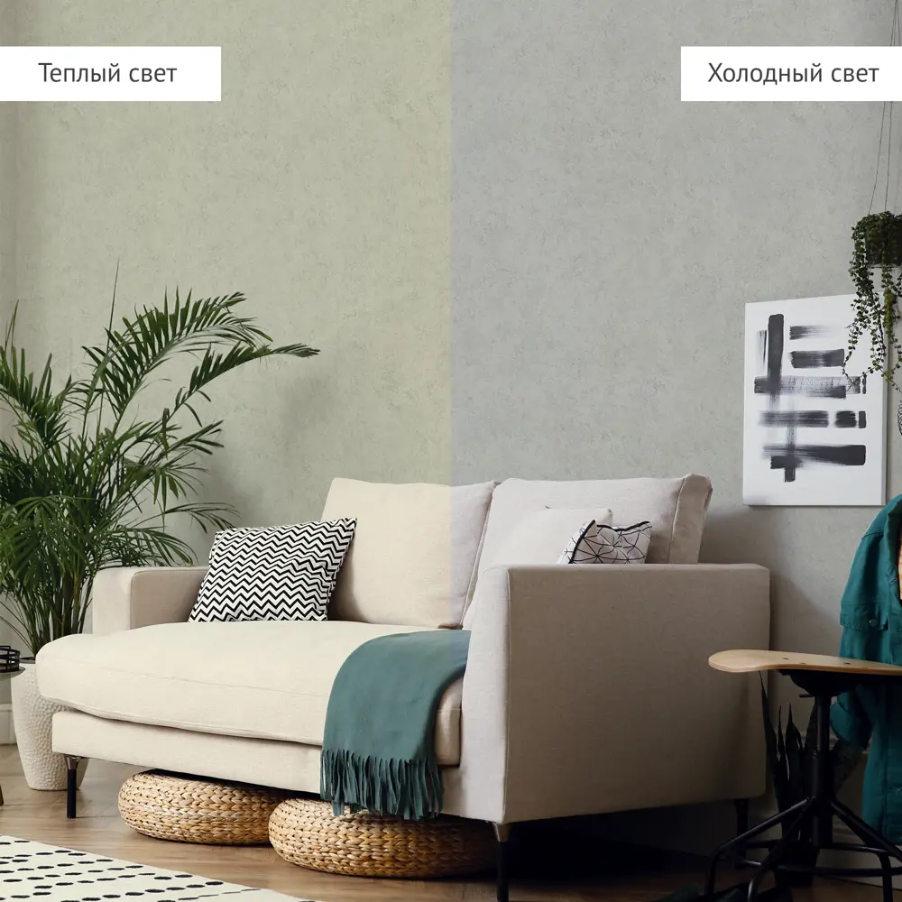 АСПЕКТ РУ Тропикана - флизелиновые обои серого цвета для стильного интерьера 89375657 STLM-0824262 - Вид №4