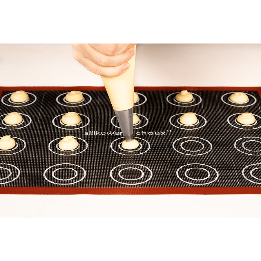 70.113.00.0065 Коврик для выпечки eclair & choux 30 х 40 см двусторонний силиконовый Silikomart  - Вид №12