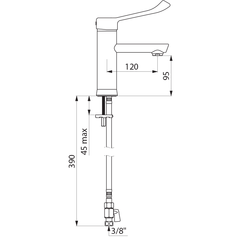 2821LEP Смеситель с балансировкой давления SECURITHERM EP BIOCLIP DELABIE  - Вид №1