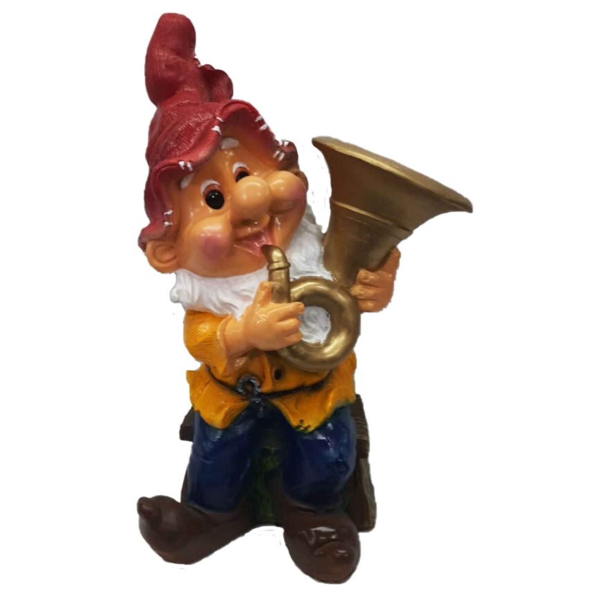 84549156 Фигура садовая «Гном играет на трубе» высота 49 см Santreyd 