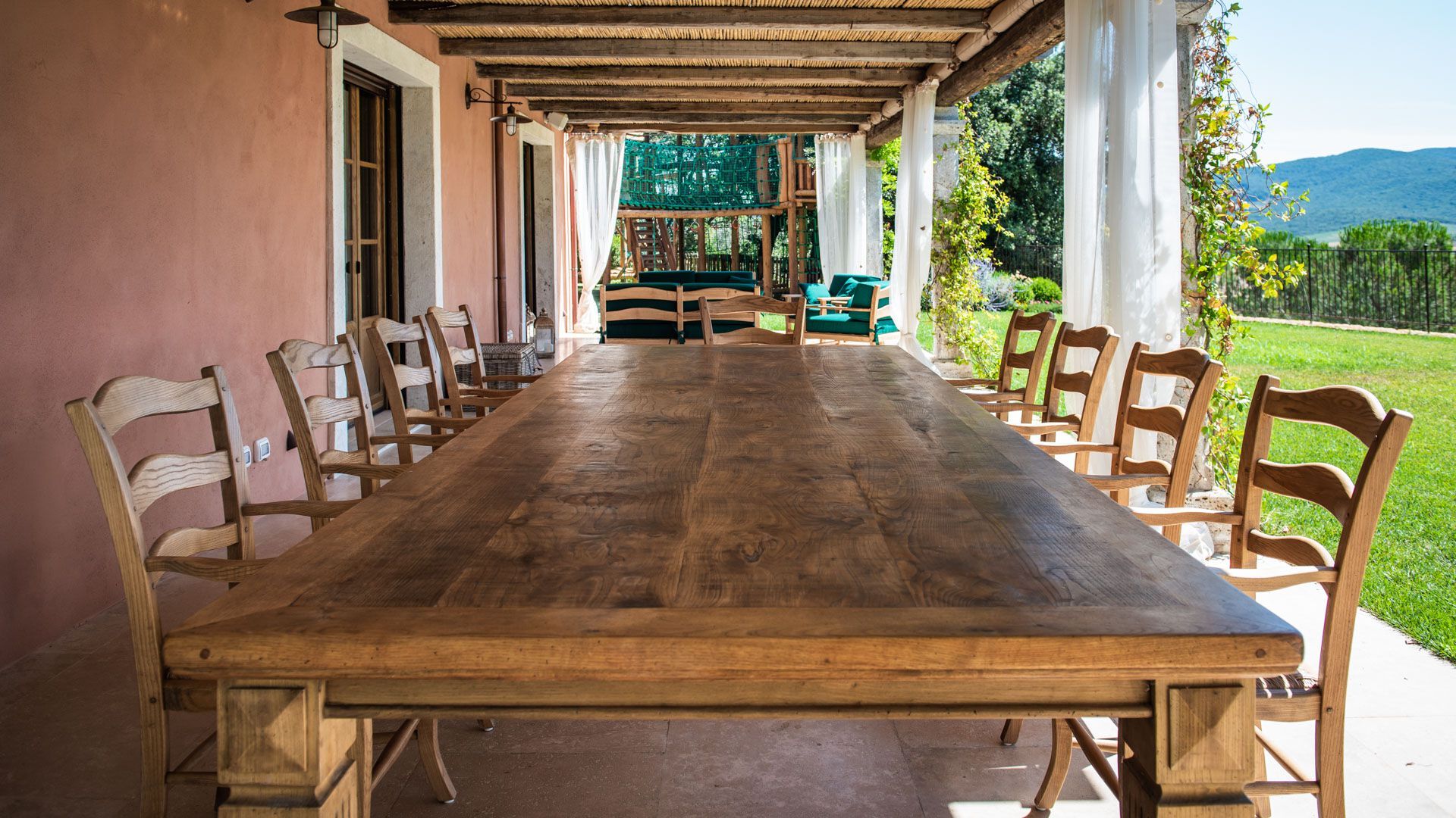 Деревянный прямоугольный садовый стол GH LAZZERINI Tavolo in pietra 6 ARCH-00051554 - Вид №1