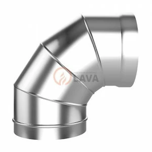 Отвод LAVA 150, угол 90*, нерж. 304 (0,8)