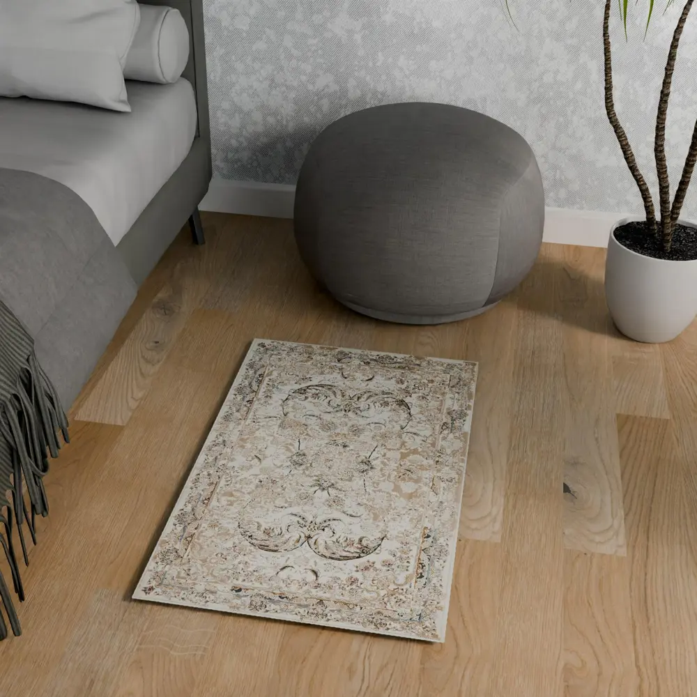 Ковер полиэстер Arnika 50x80 см цвет кремовый 86370492 STLM-2044043 Santreyd 