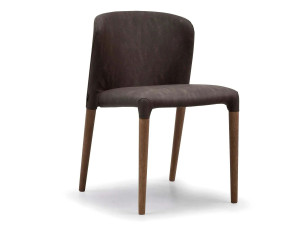 Штабелируемый стул с кожаной обивкой