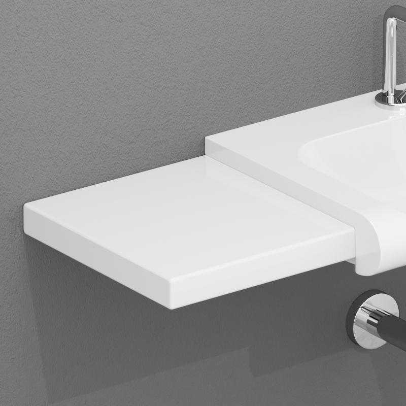 341701 Столешница из керамики 32x35,5 цвет Белая глазурь Kerasan Inka project Италия