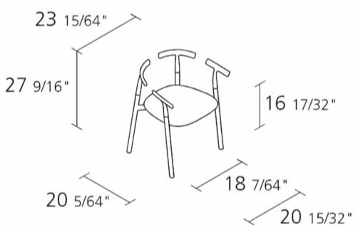 Alias Стул из алюминия и дерева с подлокотниками Twig sun-id-1439480 - Вид №2