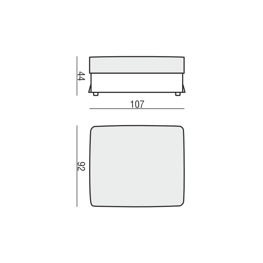Пуфик Heaven, светло-коричневый, 107x92x44 см Sits S1223 - Вид №3