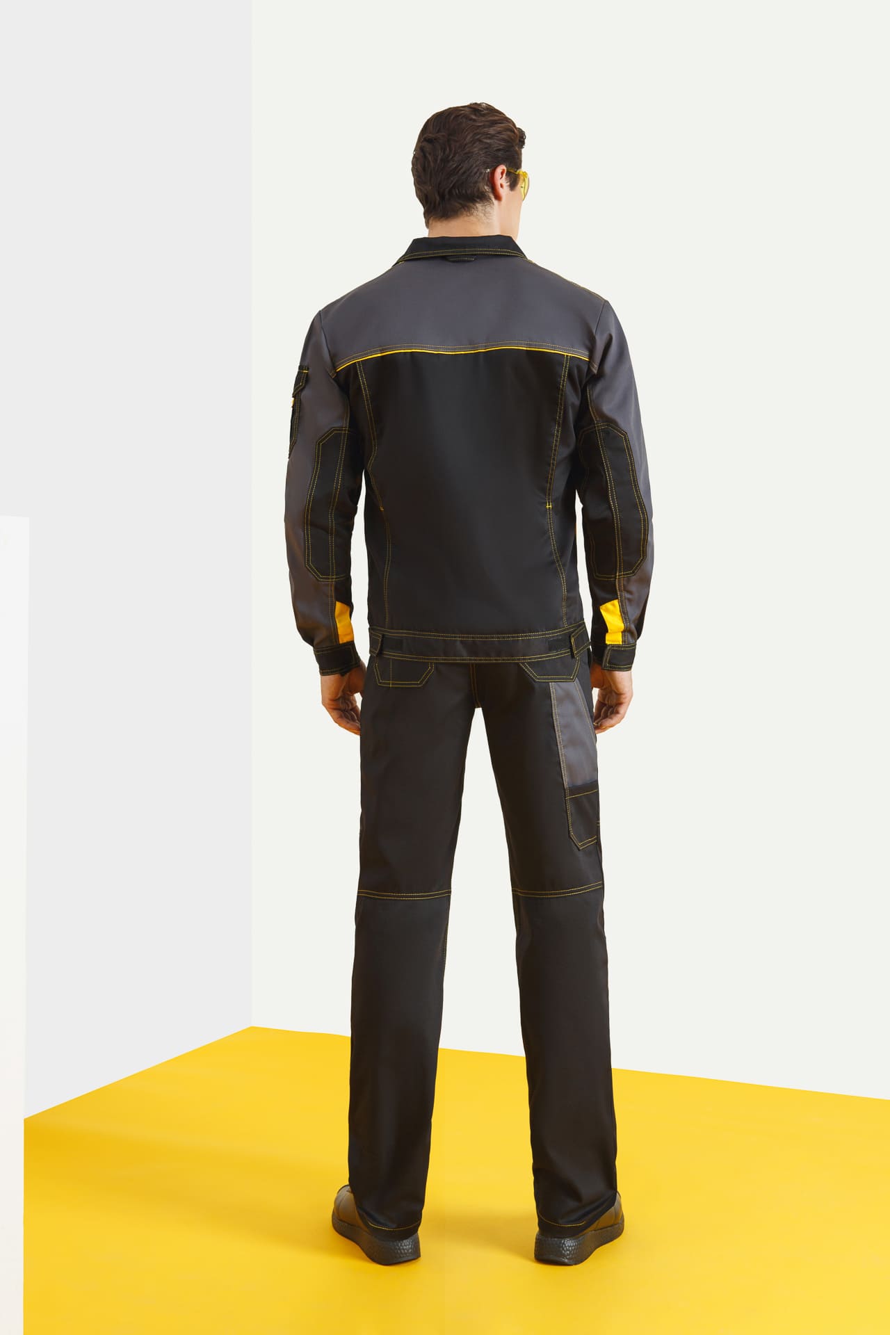 4956830 Костюм "Профессионал-2" черный-графит-желтый GENESIS  Летняя спецодежда  размер 52-54/182-188  - Вид №9