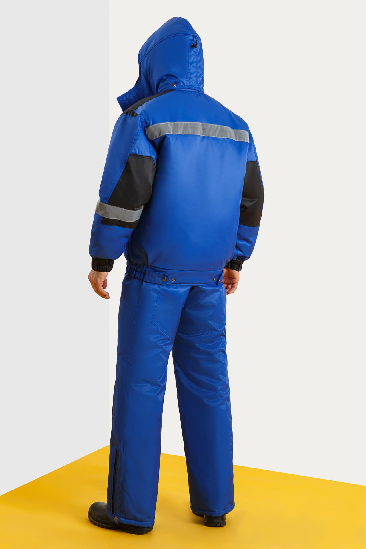 64891 Костюм "Профессионал" зимний василек-черный с СВП  Зимняя спецодежда  размер 52-54/170-176  - Вид №17