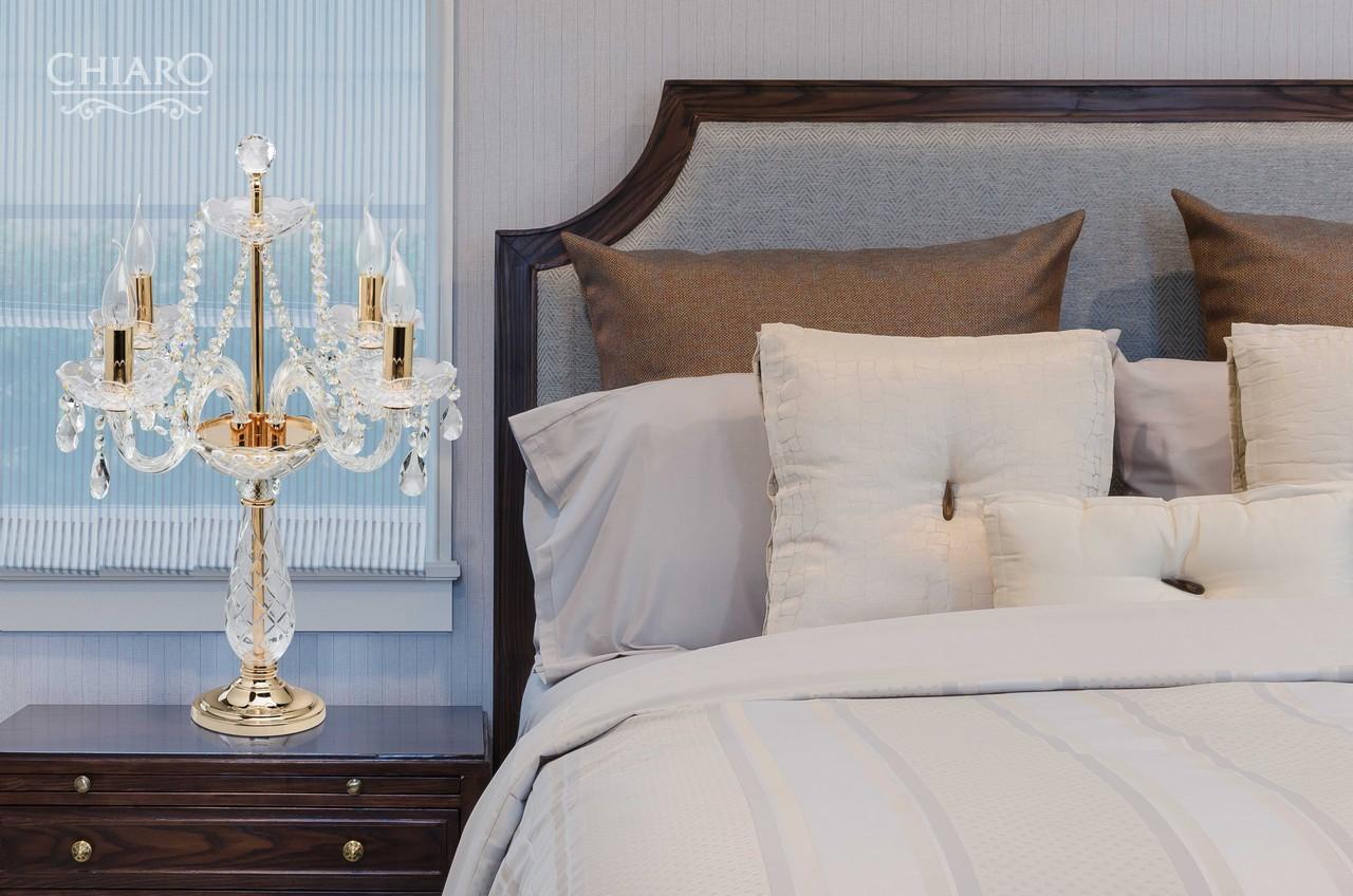 Настольная лампа MW-Light Каролина 367036204 MW-LIGHT ПОДСВЕЧНИК, СВЕЧА 195153 Белый;золото;прозрачный  - Вид №1