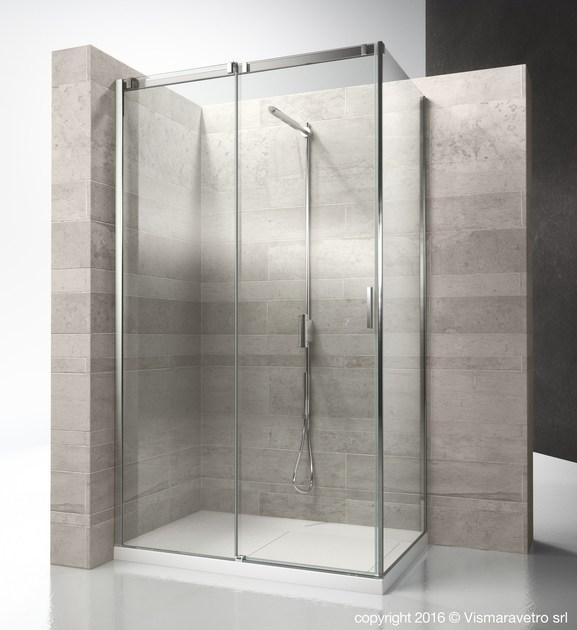VISMARAVETRO Душевой уголок угловой с раздвижной дверцей 8000 sun-id-1360583 - Вид №1