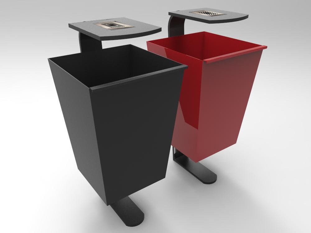 Держатель для мусора из листового металла с пепельницей для наружного использования CITYSì LED ARCH-00099187