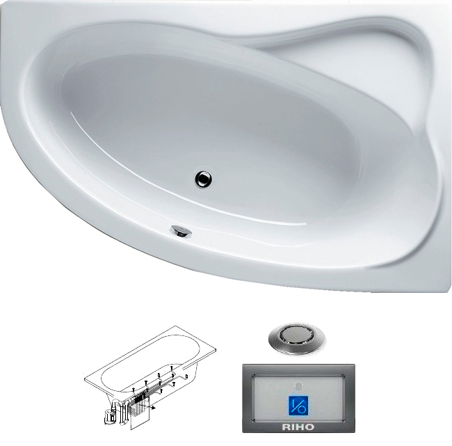 BA6300500000000_top1 Гидромассажная ванна Riho Lyra Santreyd - Вид №2