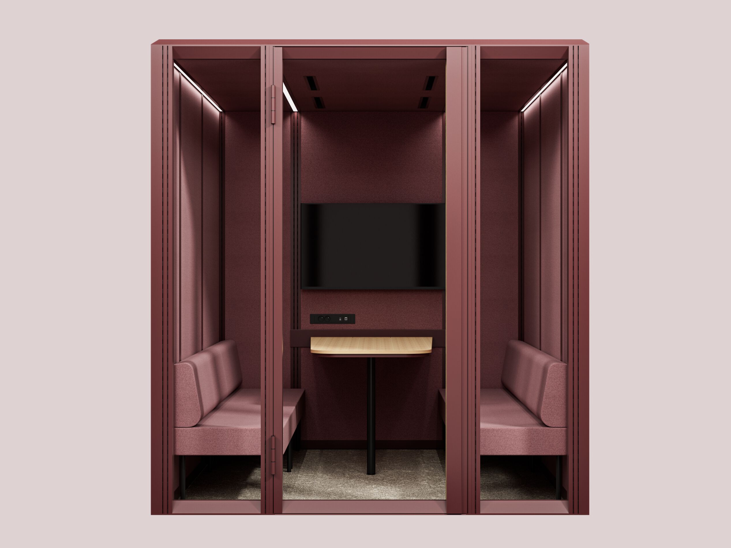 Многосторонняя акустическая офисная кабина со столом Mute Modular ARCH-00047122