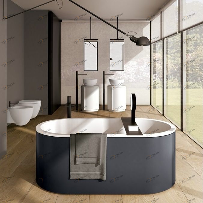 Cielo Ванна отдельностоящая Cibele Arcadia Basalto Ceramica Cielo CIBATBA