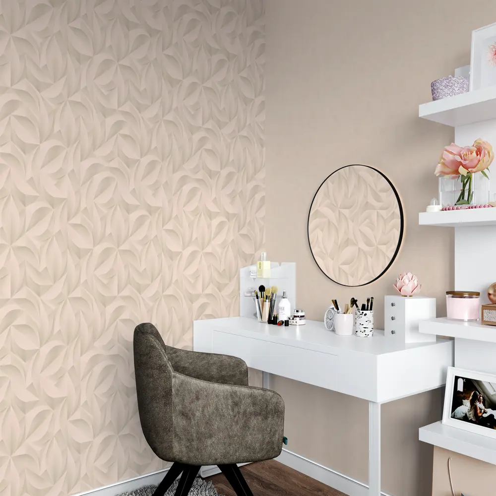Обои флизелиновые Home Color Reflect бежевые 1.06 м HC71625-22 83537052 STLM-2056316 - Вид №3