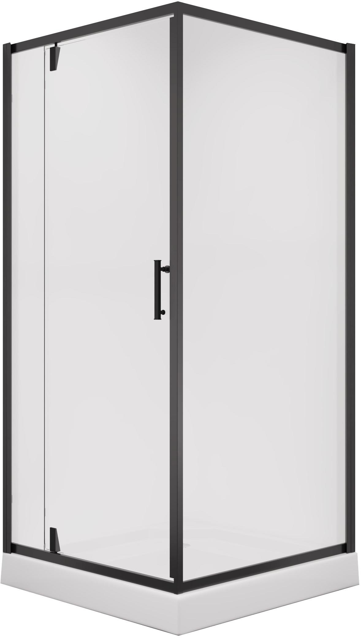Душевое ограждение NG- 6602-08 BLACK (100*100*190) квадрат, дверь распашная, 1 место Niagara Nova 66020811BLACK - Вид №1