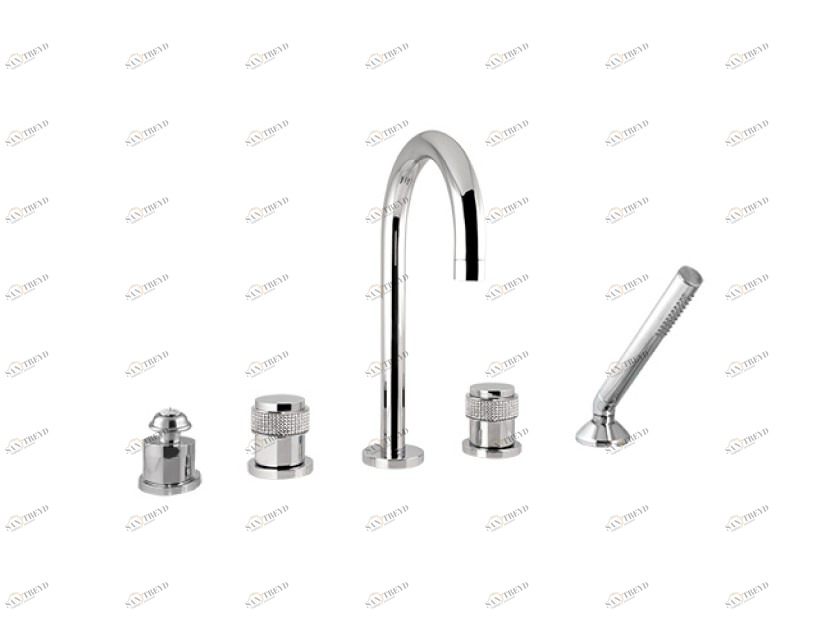 071416.H00.50 Набор для ванны с пятью отверстиями и Swarovski Яркий хром Mestre 