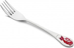 10666627 Русские самоцветы Вилка детская Русские самоцветы "Кошка", серебро 925 Серебро 925