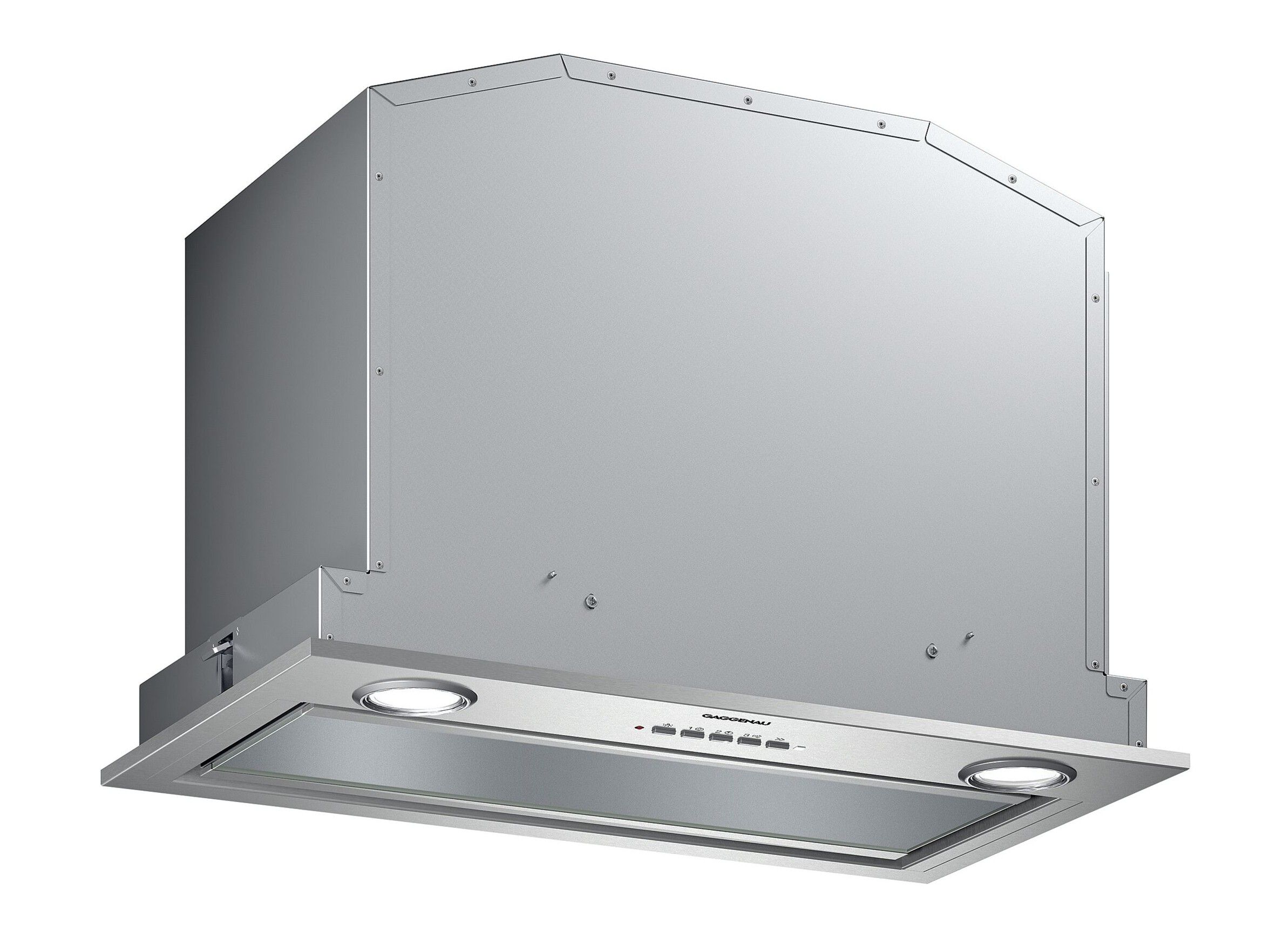 Встраиваемая стальная и стеклянная вытяжка со встроенным освещением GAGGENAU серия 200 ARCH-00153305