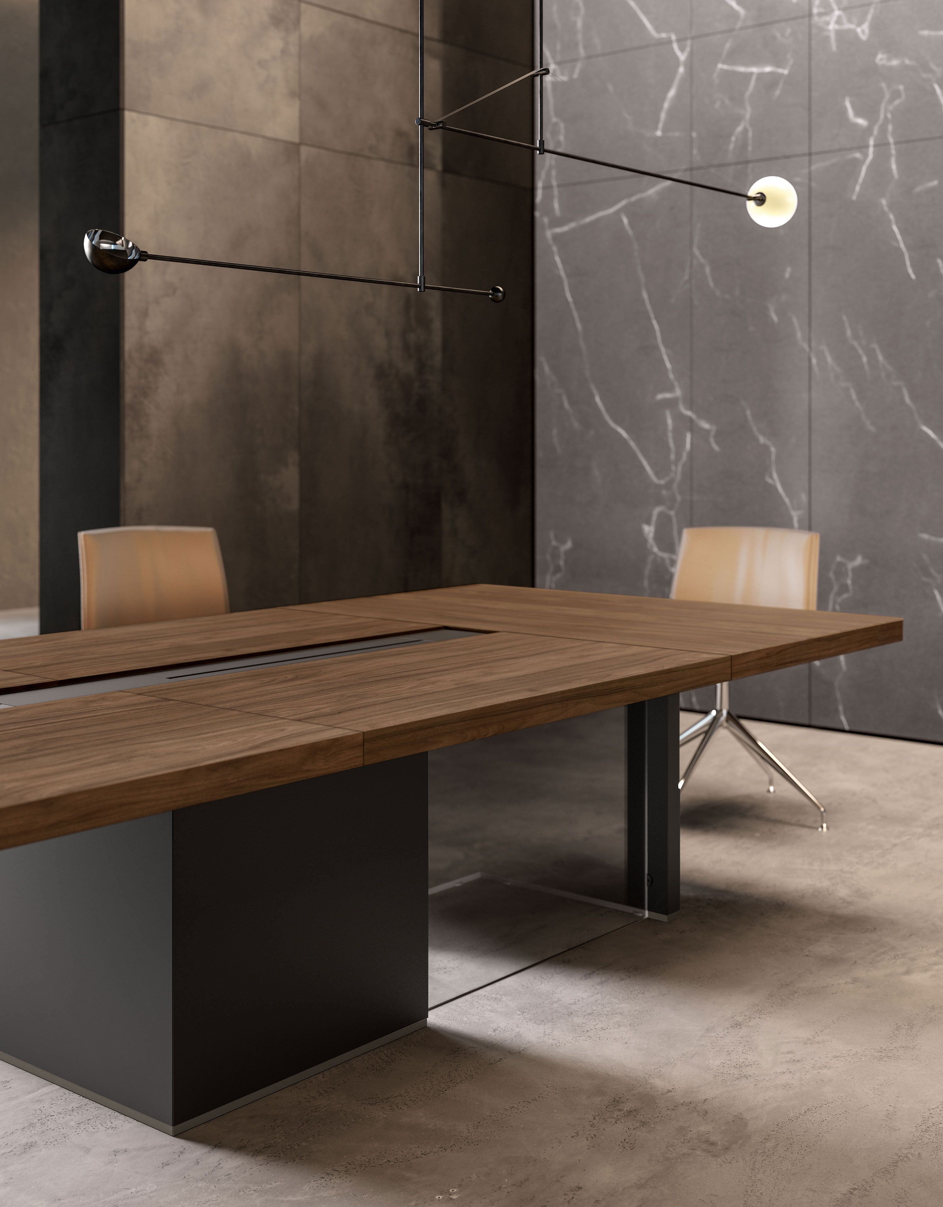 Деревянный прямоугольный стол для совещаний с электрической розеткой About Office Bold58 ARCH-00014191 - Вид №2