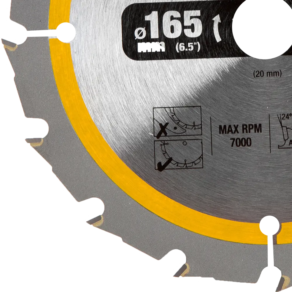 Диск пильный по дереву с гвоздями 165х20 мм DeWalt DT1948, 16 Т 82251930 STLM-2024847  - Вид №1