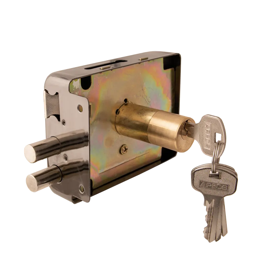 Накладной замок APECS 0097-BN с черным никелевым покрытием 85203569 STLM-0059870