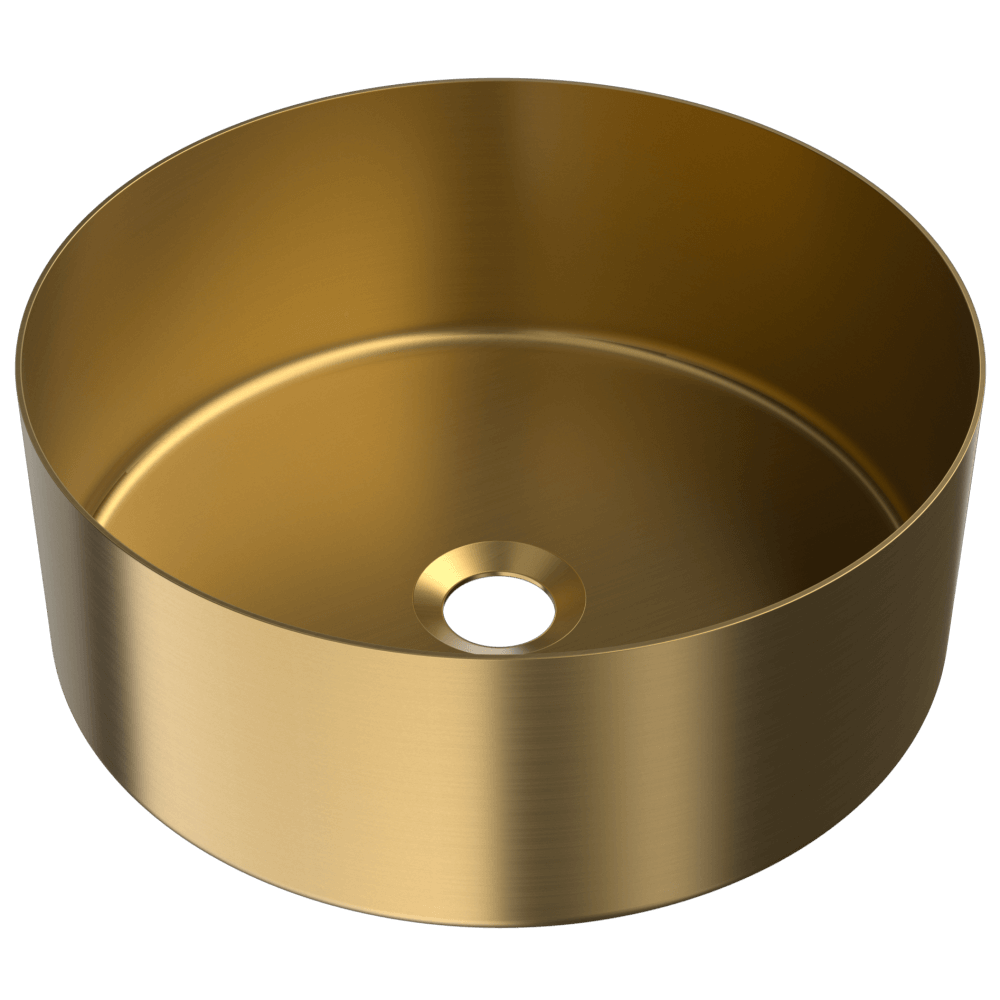 V515-C Круглая раковина Ø38см, матовая латунь duten 