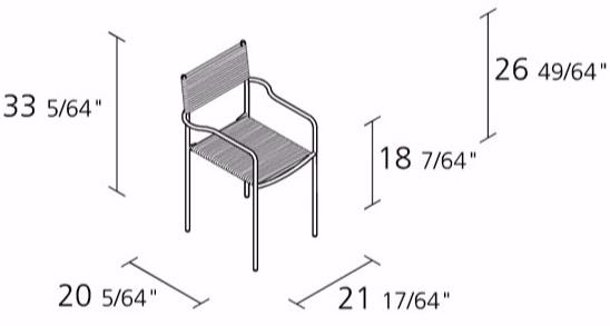 Alias Штабелируемый стул из стали и пвх с подлокотниками Spaghetti sun-id-1384065 - Вид №5