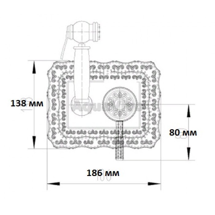 Смеситель встраиваемый для биде Zorg A 116 BD BR Смеситель для кухни Zorg  - Вид №3