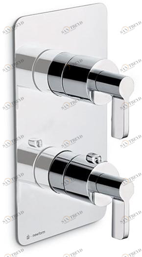 newform Смеситель для душа встраиваемый термостатический на 2 отверстия Blink chic 69838e - 69848e