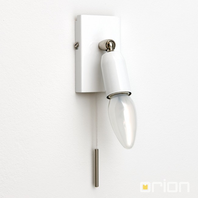 WA 2-1353 satin настенный светильник с белым абажур Orion Shade 117819 - Вид №2