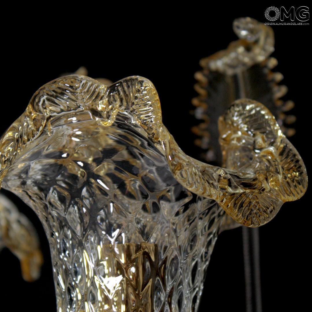 1245 ORIGINALMURANOGLASS Настенный светильник Бра Элегантный - янтарный - муранское стекло OMG  см CLASSICO - Вид №1