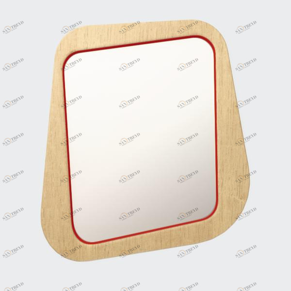 Зеркало настенное малое красное Woodi WOODI ДИЗАЙНЕРСКИЕ 00-3966358 Красный 