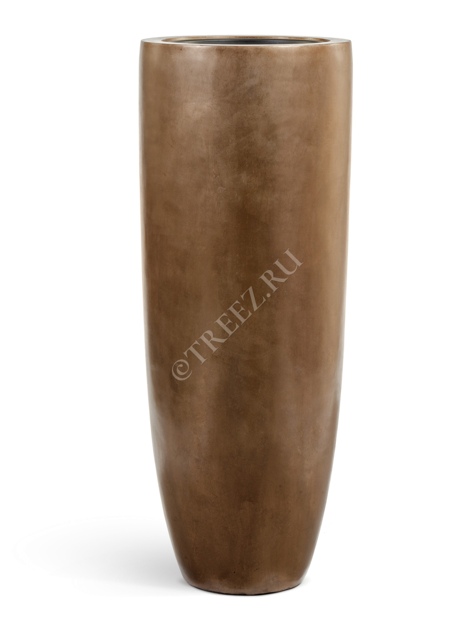 41.3319-04-021-BRS-120 Кашпо  Effectory - серия Metal - Высокий конус Giant - Тёмное матовое золото Цветочная коллекция 