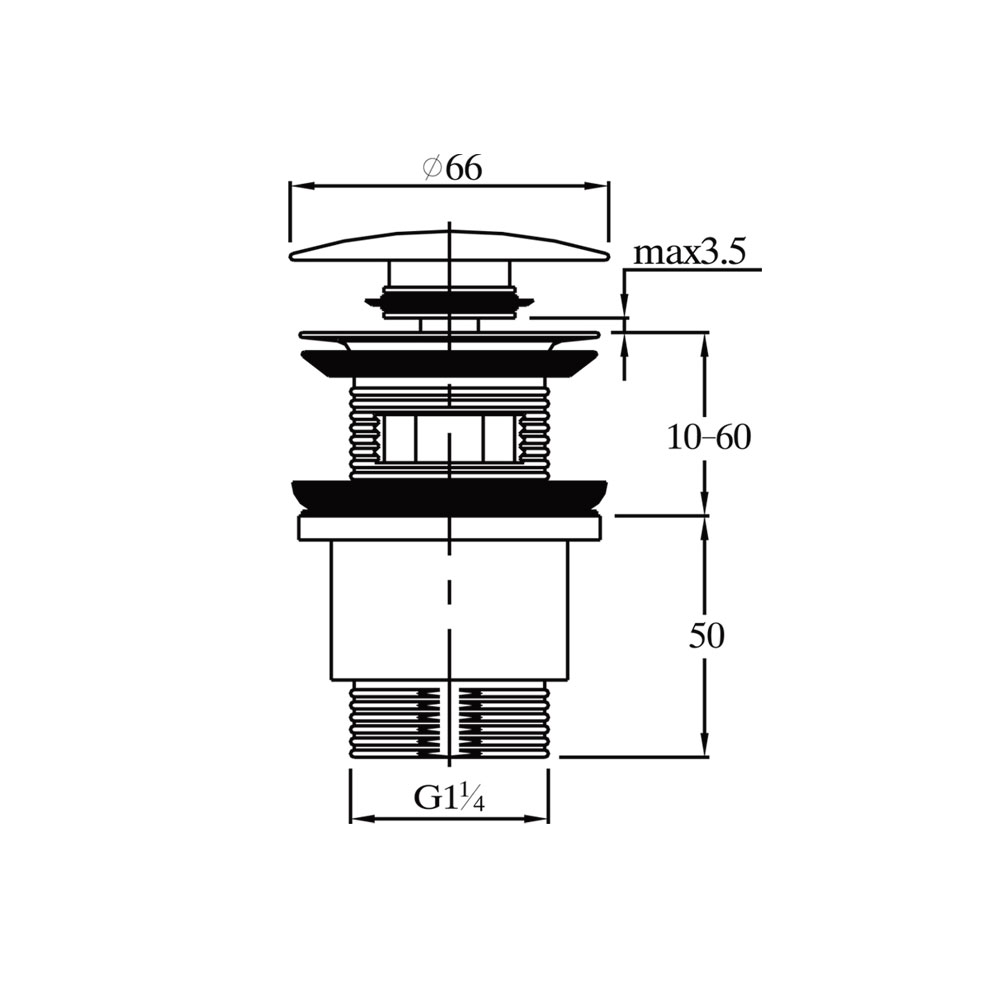 Донный клапан автомат Raiber RLBT-58AB RLBT-58AB Santreyd  - Вид №3
