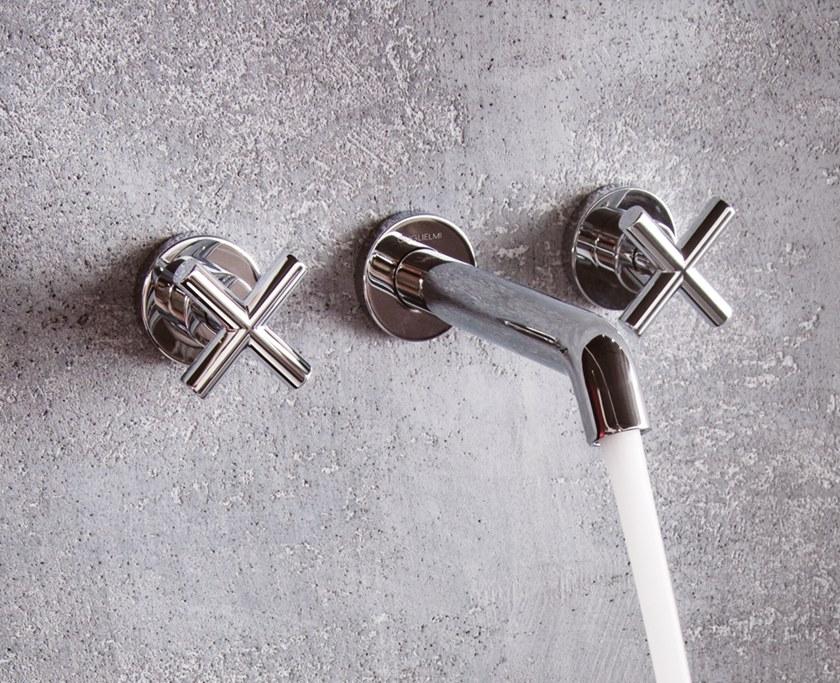 GUGLIELMI Смеситель для умывальника настенный на 3 отверстия с аэратором Vera Fiin01859 - Вид №2