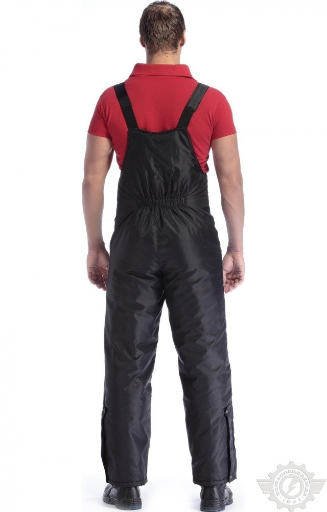 65025 Полукомбинезон зимний влагозащитный черный  Зимняя спецодежда  размер 60-62/170-176  - Вид №3