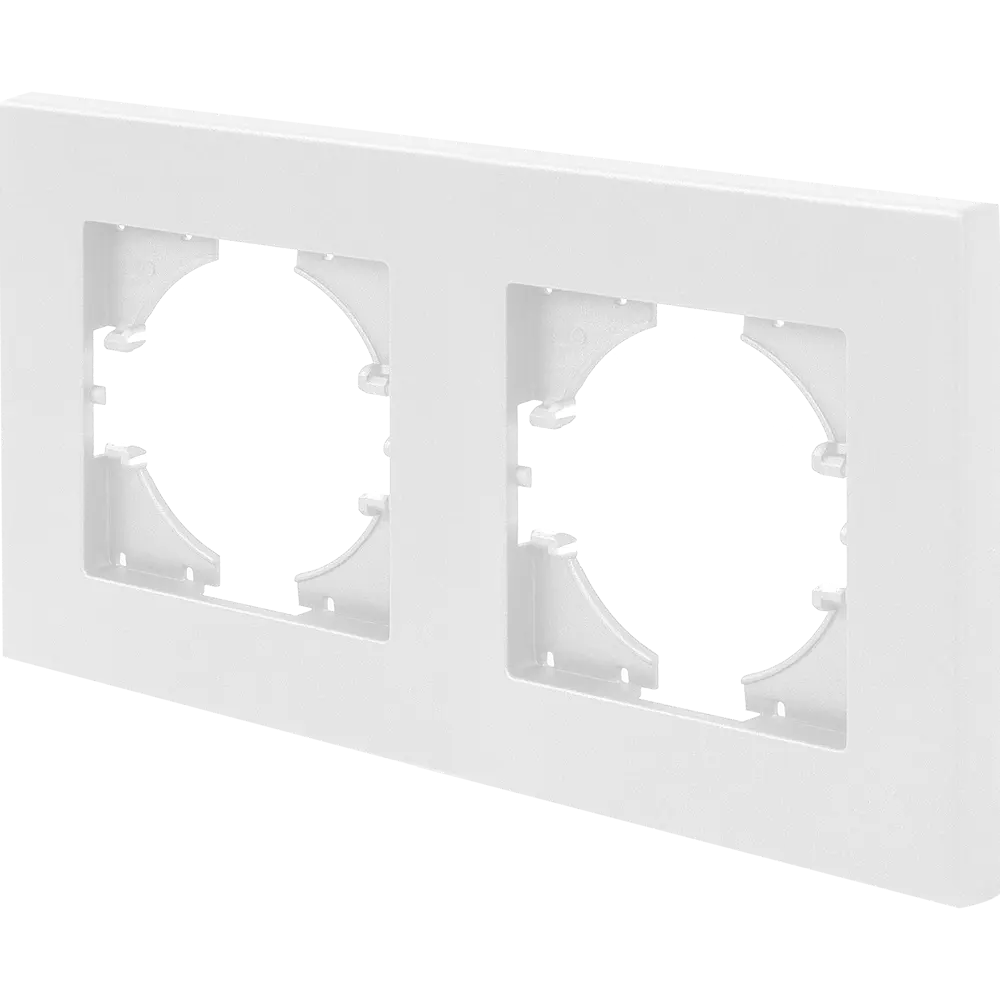 Рамка GUSI Electric City для розеток и выключателей - 2 поста, белая 84695702 Ugra STLM-0053801 - Вид №1