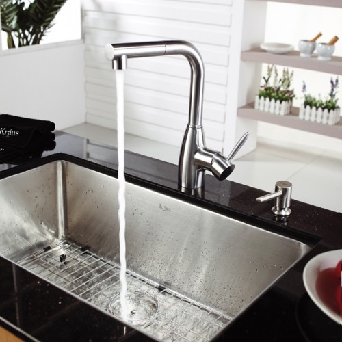 Кухонные смесители KPF-2140 сталь krausru  - Вид №8