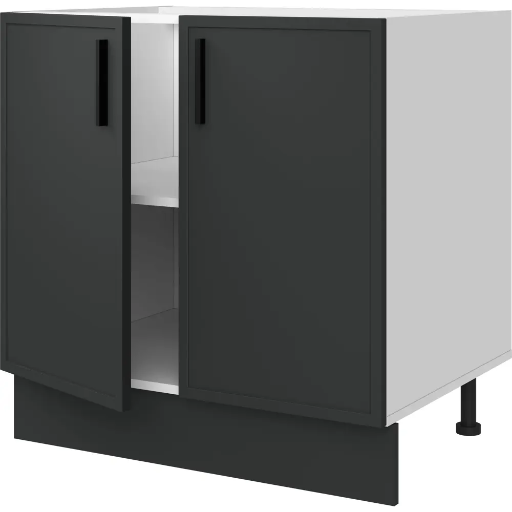 DELINIA Шкаф напольный Неро графит 80х82.5х58 см для современной кухни 86586488 STLM-0070501 - Вид №2