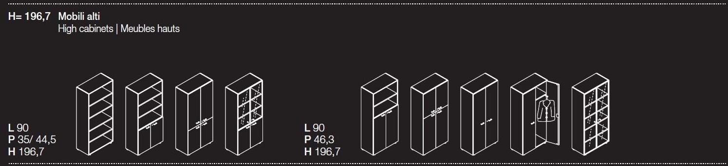Las Mobili Высокий модульный офисный блок Contenitori universali evo sun-id-1480029 - Вид №10