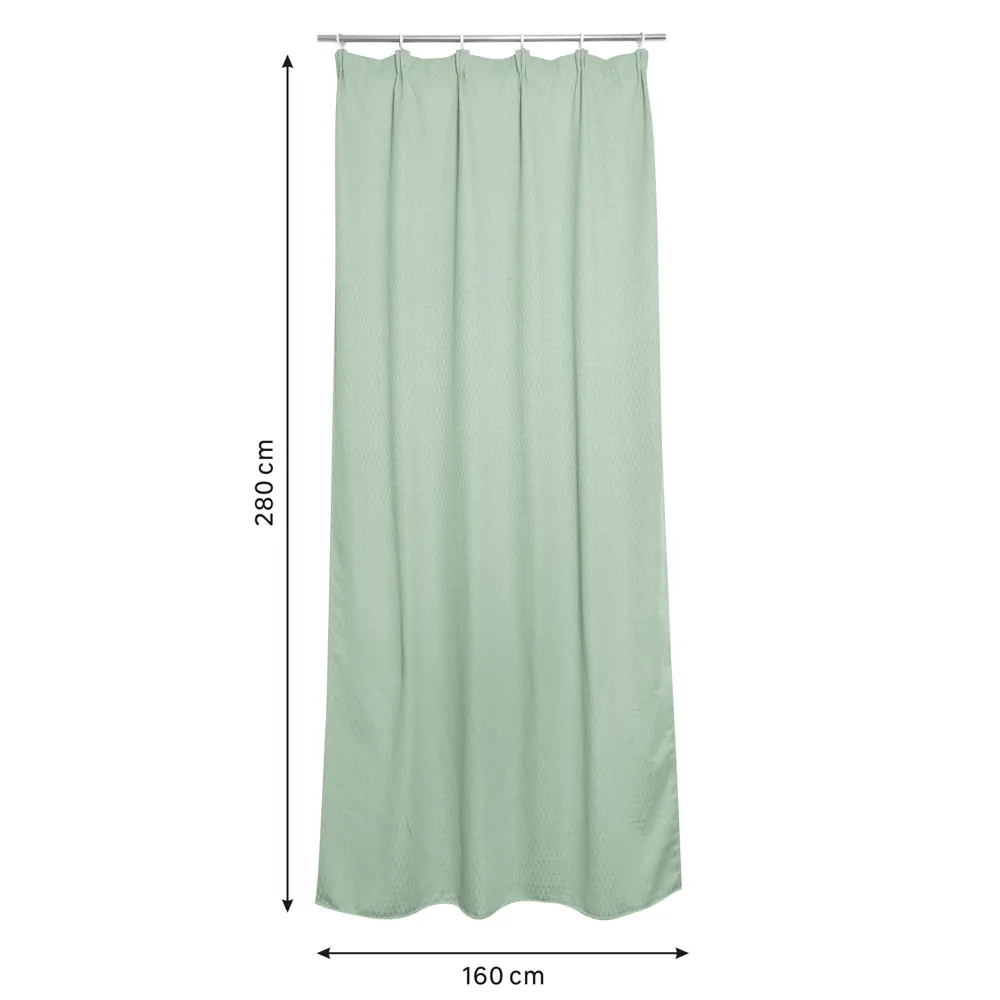 Штора на ленте Inspire Triangel 160x280 см цвет зеленый 88311185 STLM-2191643  - Вид №1