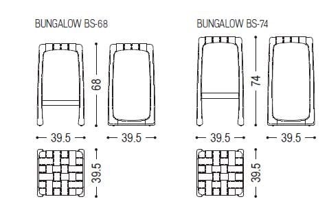 Высокий стул для сада из тикового дерева с тканевым сиденьем Riva 1920 бунгало ARCH-00052254 - Вид №1