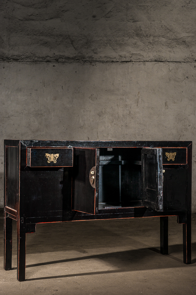 Консоль черная с ящиками и полками "Ти-чжо" ДОМАШНЯЯ ОБСТАНОВКА  017351 Черный Santreyd  - Вид №2