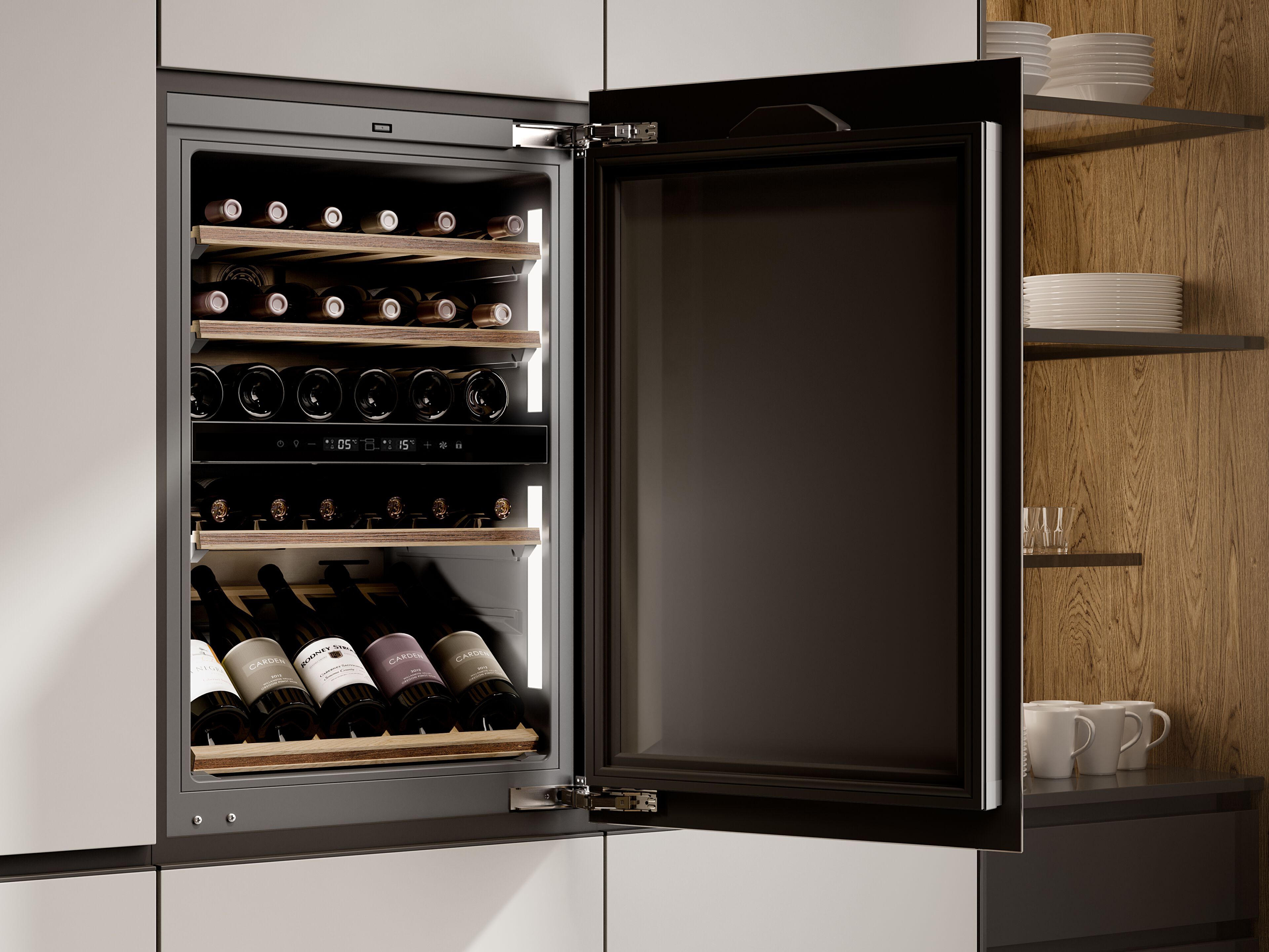 Встроенный холодильник с стеклянной дверью Smeg универсальный ARCH-00091377