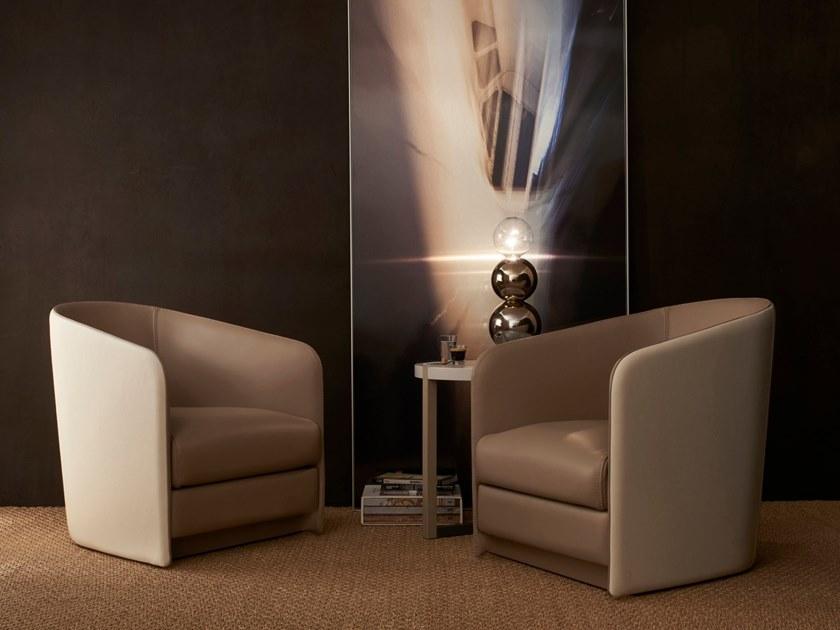 Duvivier Canapés Кресло со съемным кожаным чехлом с подлокотниками  Hortxf11  - Вид №1